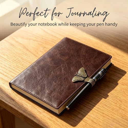 Journal Pen Holder Clip Bronze Butterfly Traveler's Notebook Accessories