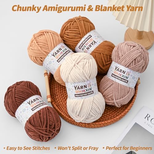 Orange Soft Chenille Yarn for Crocheting, Fluffy Chunky Crochet Yarn for Baby Blanket, (3.52oz/131yds) Fuzzy Velvet Yarn for Amigurumi&DIY Puzzle、Crafts、Scarf