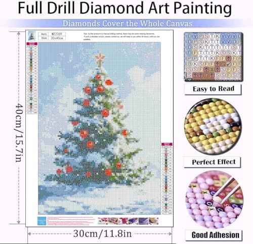 Christmas Diamond Art Kits for Adults, Christmas Tree Diamond Painting Kits