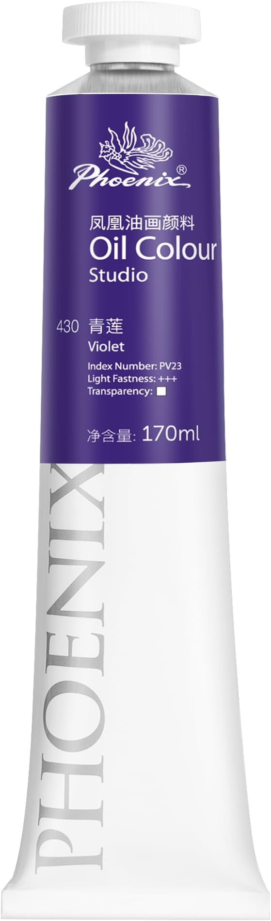 PHOENIX Violet Oil Paint - Studio Oil Paint Single Large Tube - 170ml / 5.75 Fl oz. Violet 430