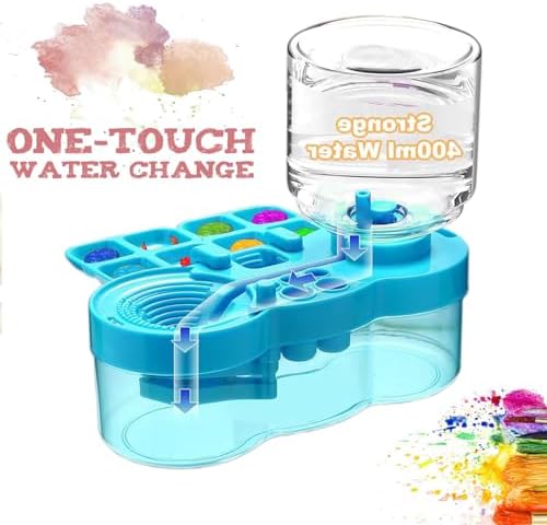 Paint Brush Cleaner Tool, Paint Brush Washer with Water Circulation, Blue