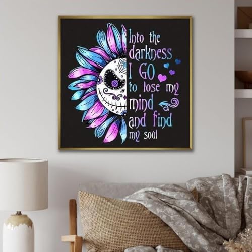 Xylogist Cute Sugar Skull Diamond Art Kits for Adults 14x14 Inch