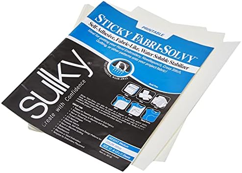 Sulky Sticky Fabri-Solvy Stabilizer 8.5"X11" 12/Pkg