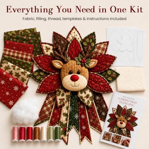 Daily Partner Quilted Christmas Door Hanging DIY Sewing Kit (C)