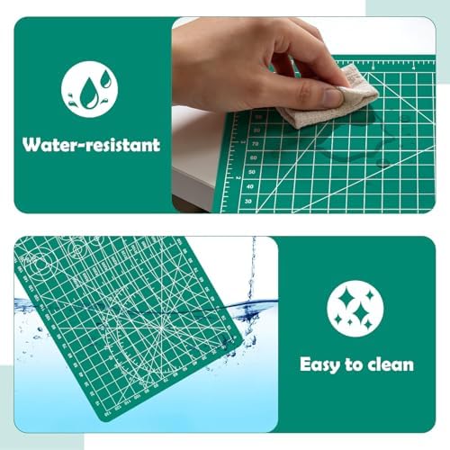 A5 Cutting Mat,8in x 6in Small Self Healing Sewing Mat Rotary Cutting Mat Double Sided Thickened Craft Cutting Board for Hobby Fabric Precision Sewing Modeling Quilting Projects,Green