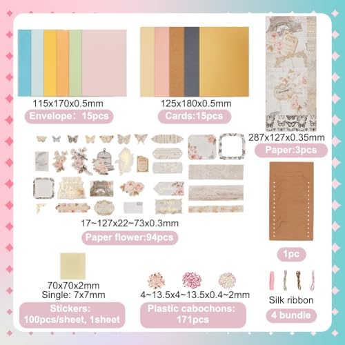 AHANDMAKER DIY Envelope & Card Making Kits for Adults, Handmade Greeting Card Sets Make Your Own Card Crafts for Teacher Appreciation Festival Mother's Day Christmas Birthday Classroom Exchange Gift