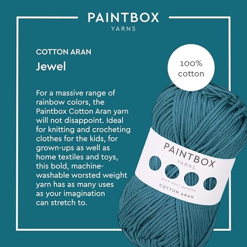 Paintbox Yarns 100% Cotton Aran Yarn 1.76oz / 50g, 93yds / 85m