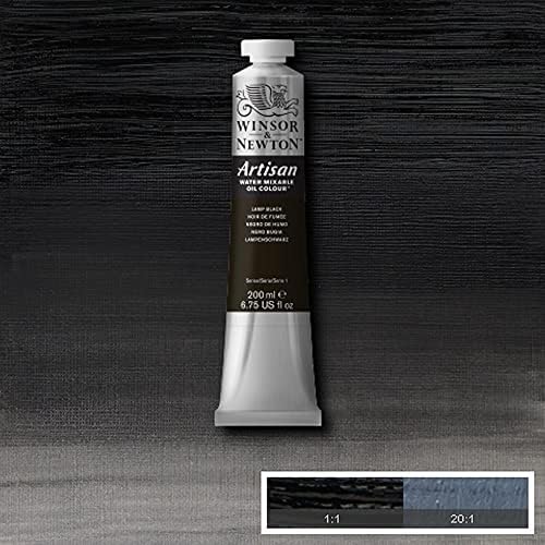 Winsor & Newton Artisan Water Mixable Oil Paint, 200ml, Lamp Black