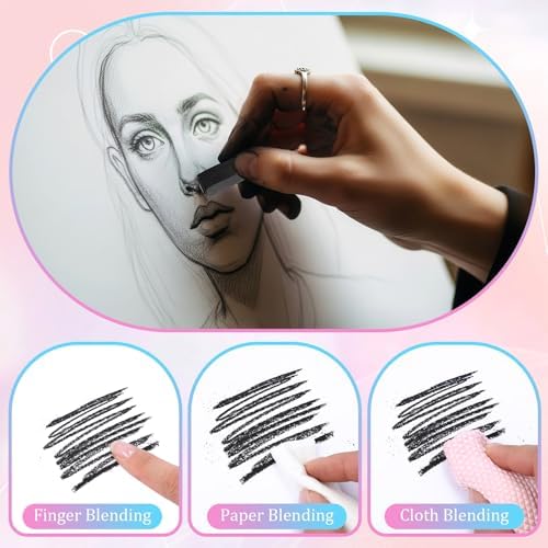 Watersay 24 Pcs Soft Pastel Drawing Chalk Set Square Sketch Chalk Non-toxic Artist Pastel Sticks for Professional Artists and Art Lovers(30 x 8 x 8 mm,Black Color)