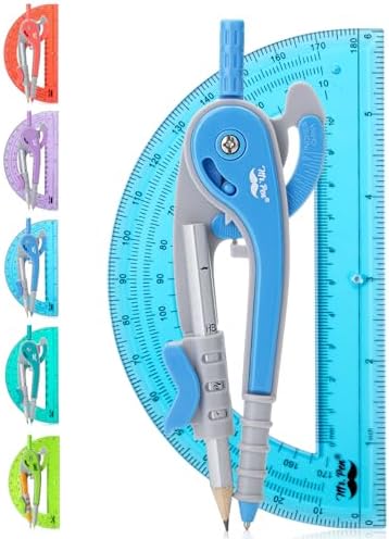 Mr. Pen- Geometry Compass and Protractor Set, 6 Inch Compass