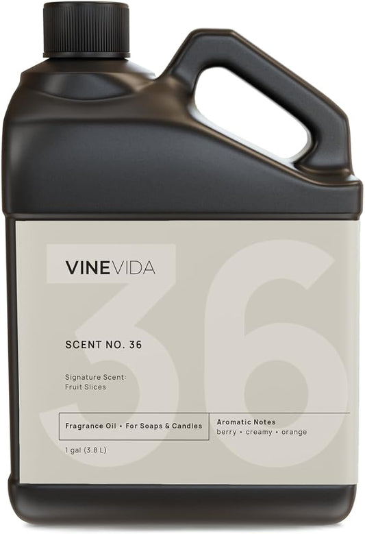 VINEVIDA [128oz] Fruit Slices Fragrance Oil for Candle Making - Made in USA Scents for Soap Making - Natural Candle Fragrance Oil