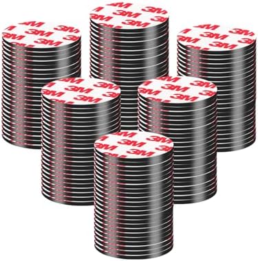 120Pcs, 1.2" x 0.08" Round Magnets with Adhesive Backing, Precut Flexible Circle Strong Sticky Magnetic Dots for DIY Crafts Fridge Magnets