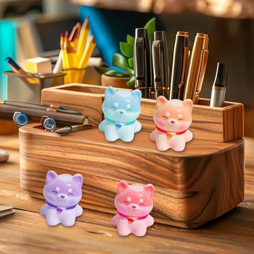 Cute Mini Dog Shape Resin Silicone Molds Micro Dollhouse Animal Epoxy Casting Molds for DIY Resin Fairy Garden Miniatures Landscape Tiny Things Crafts Decor(Style 4)