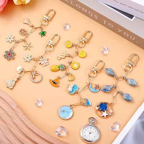 Wurosi 50Set Paperclip Keychain Making Kit with Gift Bags & Thank You Cards