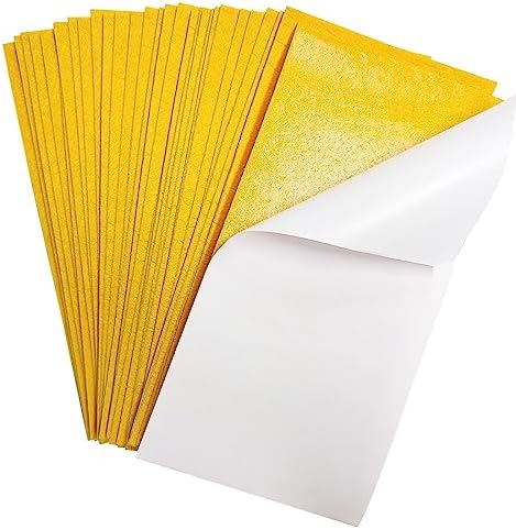 Jtnohx Self Adhesive Felt Sheets Adhesive Backed Felt Fabric Yellow 33Pcs