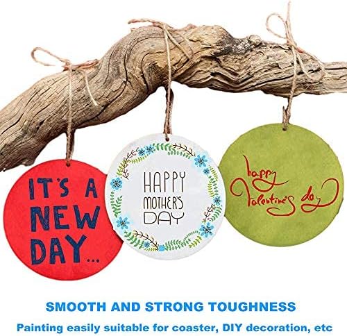 100 Pcs 3 Inch Wooden Circles, Unfinished Blank Wood Round Disc