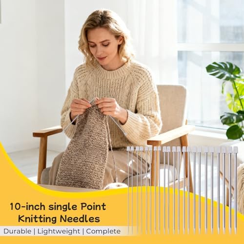 Weabetfu 56Pcs Knitting Needles Set with Tote Bag for Beginners