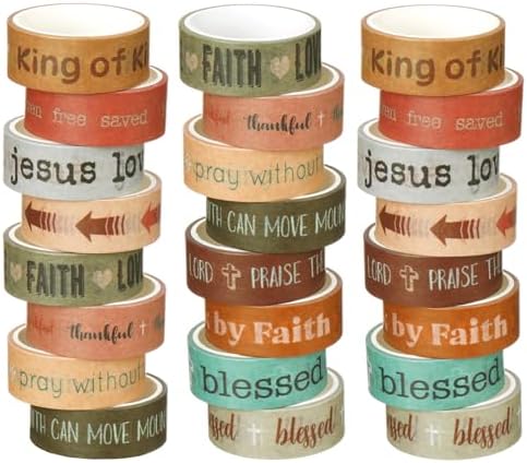 24 Rolls Back to School Washi Tape Christian Scripture Bible