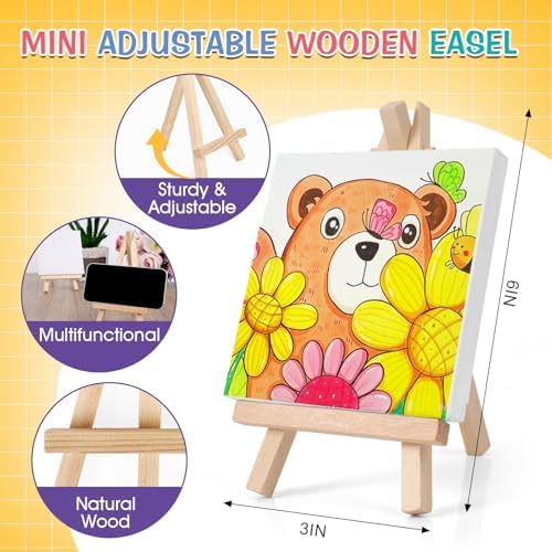 ESRICH 5 Set Canvas Painting Kit, Mini Acrylic Paint Set