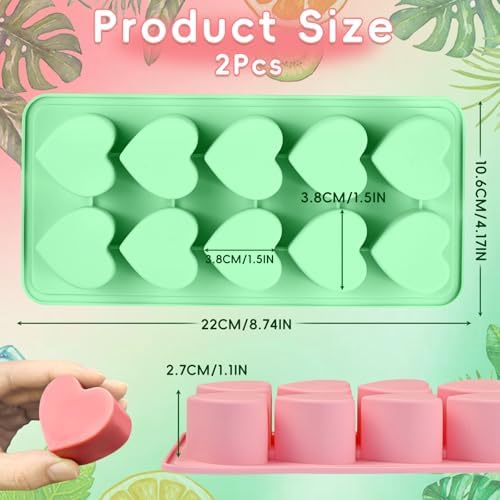 Heart Ice Cube Molds, Heart Shaped Ice Cube Tray 20-Cavity