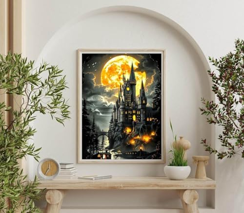 Diamond Art Kits for Adults, Castle Diamond Painting Kits 12x16 Inch