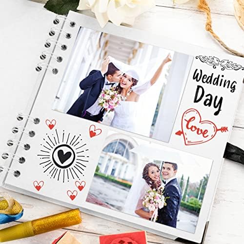 Scrapbook Album, 36 Pages, 7 x 7 Inch, White Photo Album, Scrap Book | Hardcover with Thick 200 GSM Kraft Paper, Ideal for Your Scrapbooking Albums, Art & Craft Projects (White, 7 x 7 Inch)