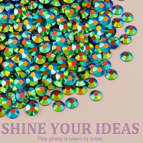 Resin Jelly Rhinestones for Crafting with B7000 Jewelry Glue, 2 Boxes Emerald Balck AB Flatback Crystals with 2Pcs 10ml Glue, Bedazzling Non Hotfix Gems for DIY Tumblers Clothing Shoes Manicure