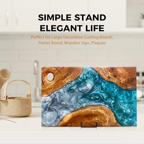 TR-LIFE 4 Pack 12 Inch Large Plate Stands/holder for Display - Metal Picture Frame Holder Stand + Easels for Platter, Book, Plaque, Photo, Table top Art
