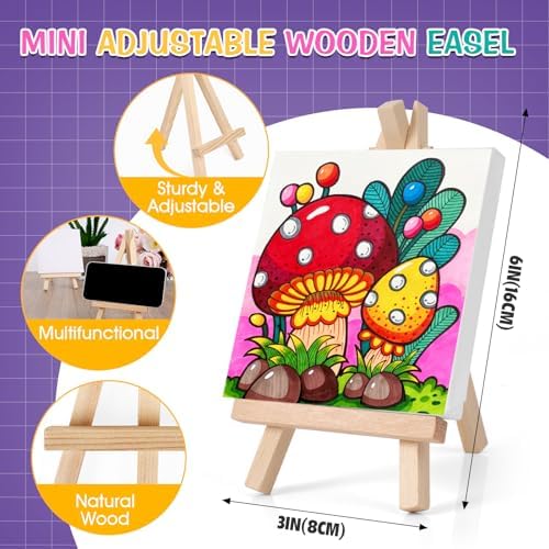 ESRICH 30 Set Canvas Painting Kit, Mini Acrylic Paint Set