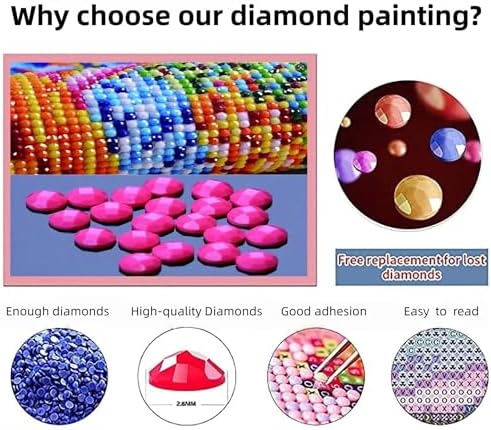 ckdiluy Flower Diamond Art Kits for Adults Beginners, 5D DIY Cityscape Diamond Painting Kits, Full Round Drill Gothic Arched Window Diamonds Dots Gem Art Crystal, Home Wall Decor 12X16 Inch