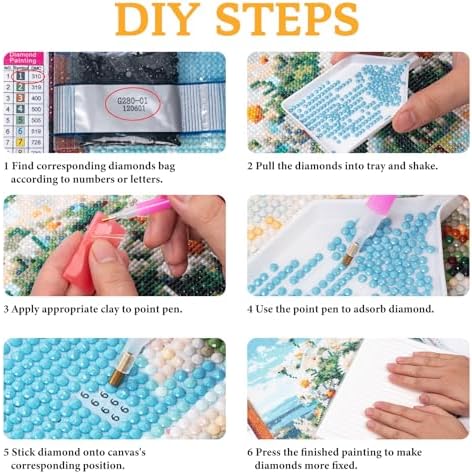 Okarina Diamond Art Kits for Adults & Beginners, Cross Diamond Painting Kit