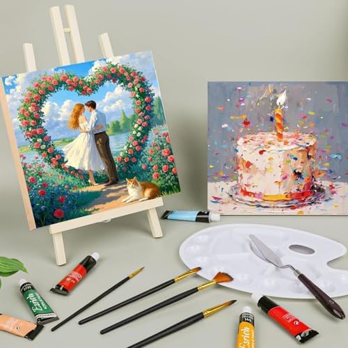 5 Pack 12x12 Inch Unfinished Square Wood Panels for DIY Painting Crafts