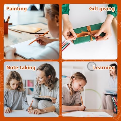36 Pack Orange Colored Pencils for Kids, Pre-sharpened Art Pencils Back to School Supplies Set, Drawing Sketching Pencils for Students, Teachers, Classroom