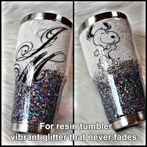 HEMOER Black Glitter, 100g/3.5oz Holographic Chunky Glitter Mixed Hexagon Chunky & Fine Flakes Iridescent Sequins for Epoxy Crafts, Resin, Nail Body, Tumblers, Festival Party