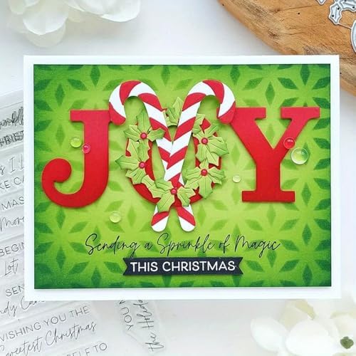 Lapoo Christmas Metal Cutting Die for Scrapbooking, 3D Backgrounds Frame Cutting Dies DIY Album Card Making Decor Paper Metal Die Cuts Party Wedding Decorations (Candy & Walking Sticks 4.1 x 3.4 in)