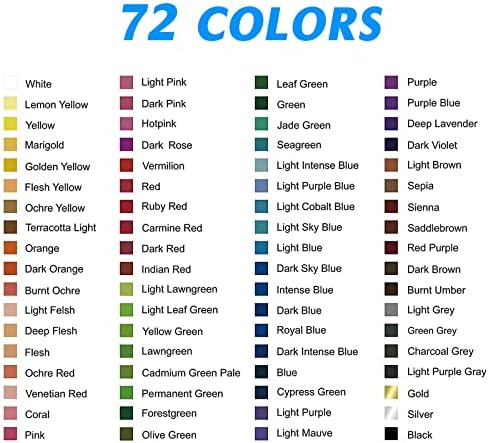 H & B 72 Colored Pencils Set, Art Pencil Kit for Adult Coloring,Oil Based Soft Core, Ideal for Coloring Sketching Shading,Art Set for Kids Teens Beginner Wooden Color Pencils