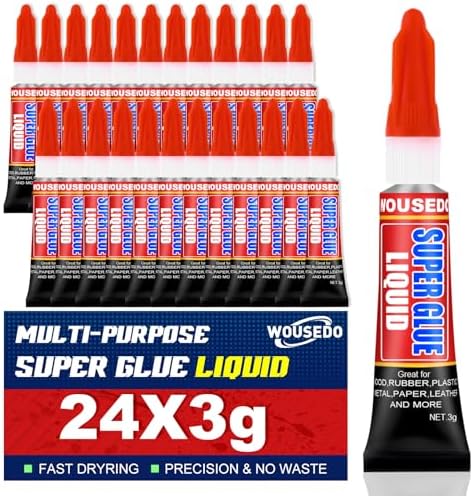 24 X 3g Super Glue Liquid, Fast Drying All-Purpose Cyanoacrylate(CA) Glue