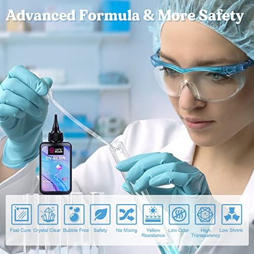 LET'S RESIN UV Resin, Soft Elastic&Bendable Crystal Clear Resin, 100g