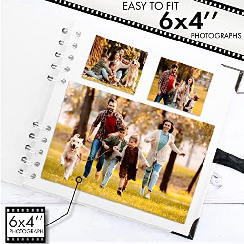Scrapbook Album, 36 Pages, 7 x 7 Inch, White Photo Album, Scrap Book | Hardcover with Thick 200 GSM Kraft Paper, Ideal for Your Scrapbooking Albums, Art & Craft Projects (White, 7 x 7 Inch)