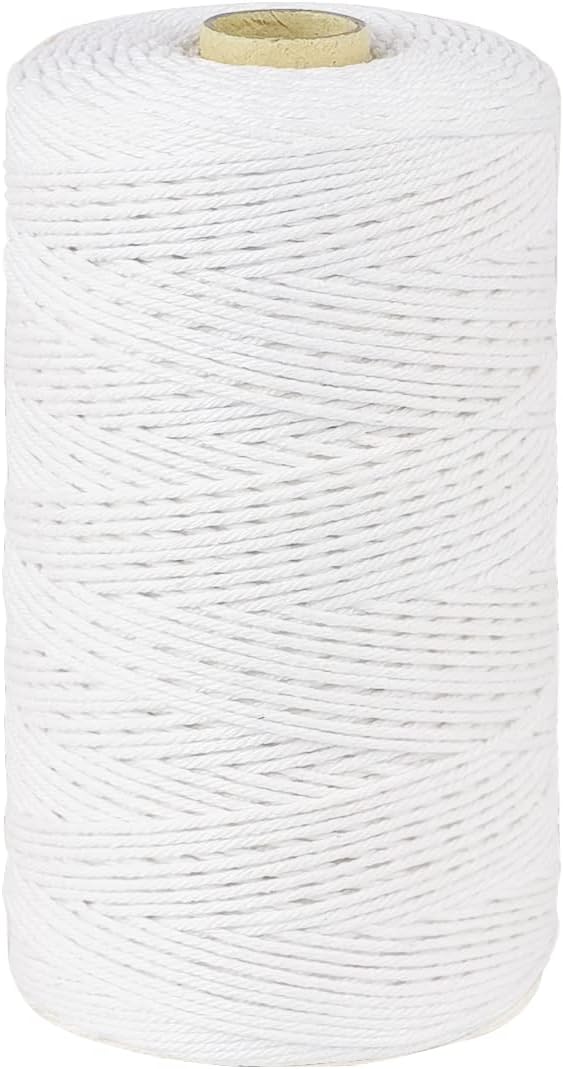 PerkHomy Cotton Butchers Twine String 1100 Feet 2mm Twine for Cooking Food Safe Crafts Bakers Kitchen Butcher Meat Turkey Sausage Roasting Gift Wrapping Gardening Crocheting Knitting