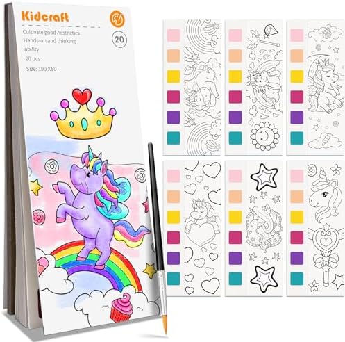 Kidcraft Paint with Water Coloring Books for Toddlers, Pony