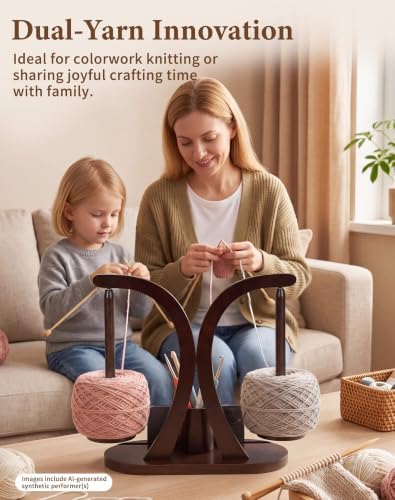 SPEENSUN Tangle-Free Magnetic Double Yarn Holder for Crocheting