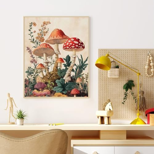 Dawnsphere Mushroom Paint by Numbers Kit for Adults Without Frame 16x20 in