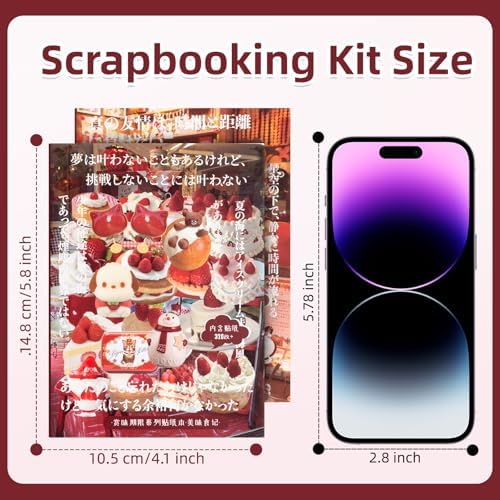 Japanese Food Style Sticker Scrapbooking Supplies for Junk Journal, 40 Sheets Stickers TZ013003