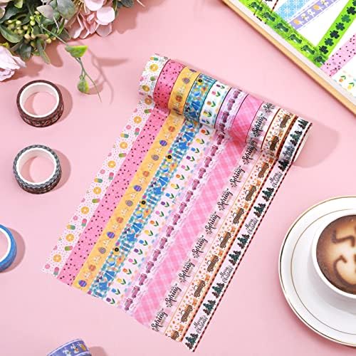 TaoBary 33 Rolls Washi Tape Set, 15mm Holiday Seasonal,Cute Style