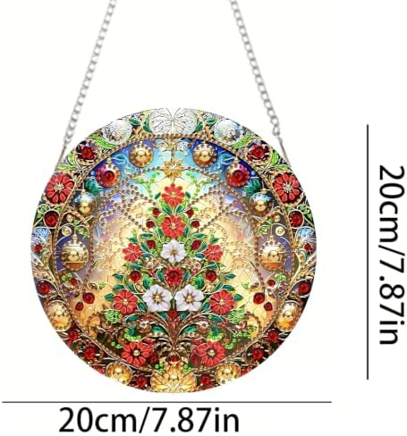 VeGuude Christmas Diamond Art Kits for Adults, DIY Acrylic Hanging Ornament