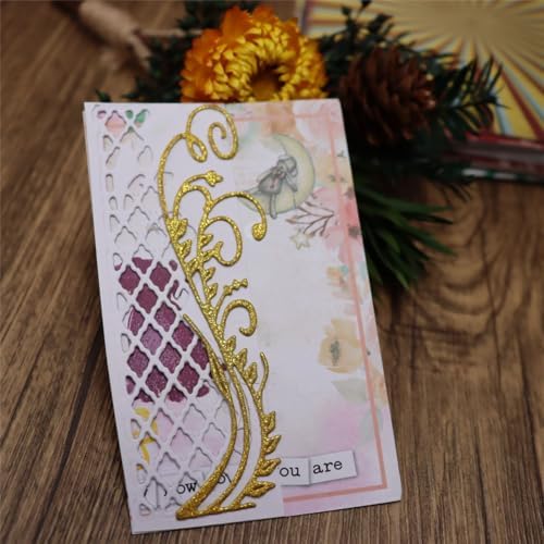 Cutting Dies Metal Stencils Scrapbooking Tools DIY Embossing Template for Paper Card Making Album Arts Crafts Supplies (Lace Greeting Card-10.1x5.4cm)