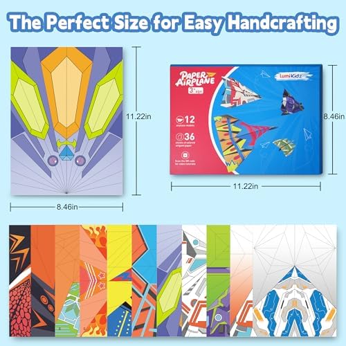 Paper Airplane Kit, Origami Kit for Kids Ages 8-12