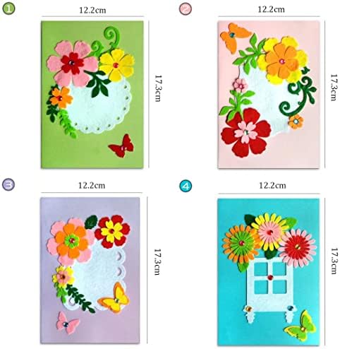 QIAONIUNIU Card Making Kits DIY Handmade Greeting Card Kits for Kids, Christmas Card Folded Cards and Matching Envelopes Thank You Card Art Crafts Crafty Set Gifts for Girls & Boys