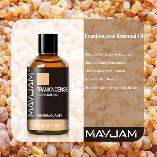 MAYJAM Frankincense Essential Oil for Diffuser Home Yoga Use, 3.38FL.OZ